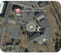 Google map Location of Sevierville City Hall