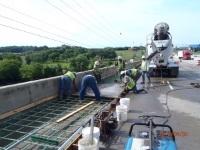 Prace nad mostem na autostradzie 66, etap III