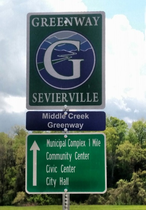 Znak Middle Creek Greenway