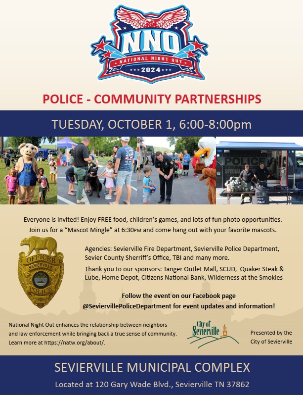 National Night Out Comes to Sevierville October 1