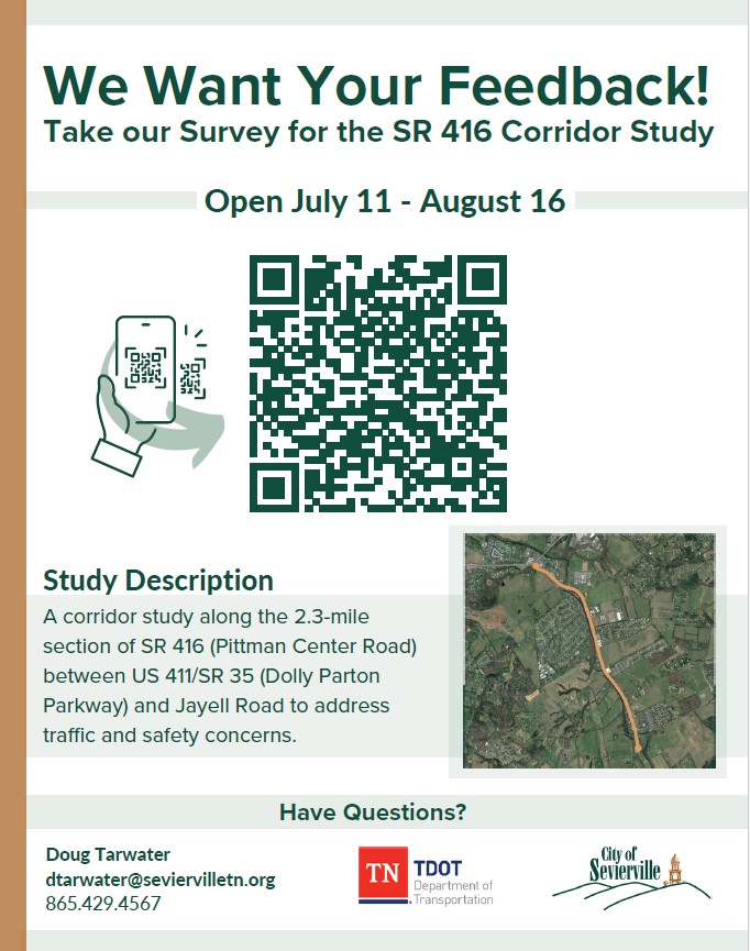 SR 416 Corridor Study online survey flyer 07 11 24