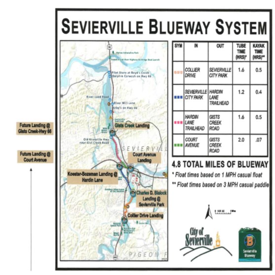 Several new blueway landings now open in Sevierville