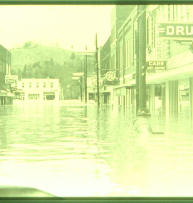 Überschwemmung in der Court Avenue 1960