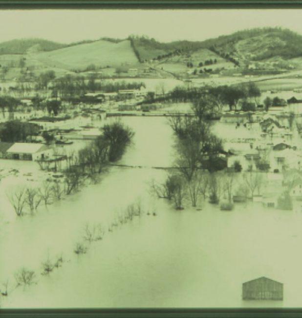 セバービルのダウンタウンの洪水 1960 年